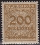 Germany 1923 Numbers 200 Millonen Red & Brown Scott 291